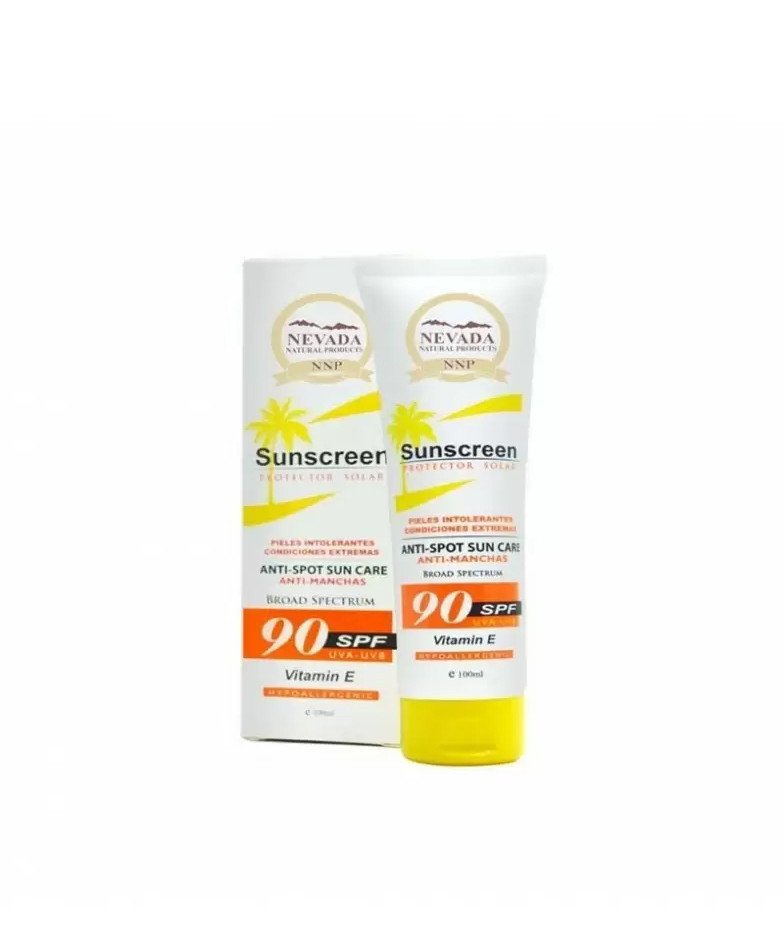 Bloqueador protector solar factor 90 spf