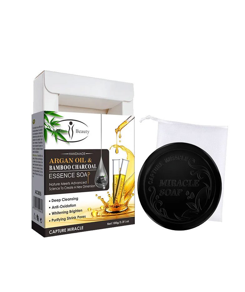 Jabon Aceite de argan Carbon de bambu